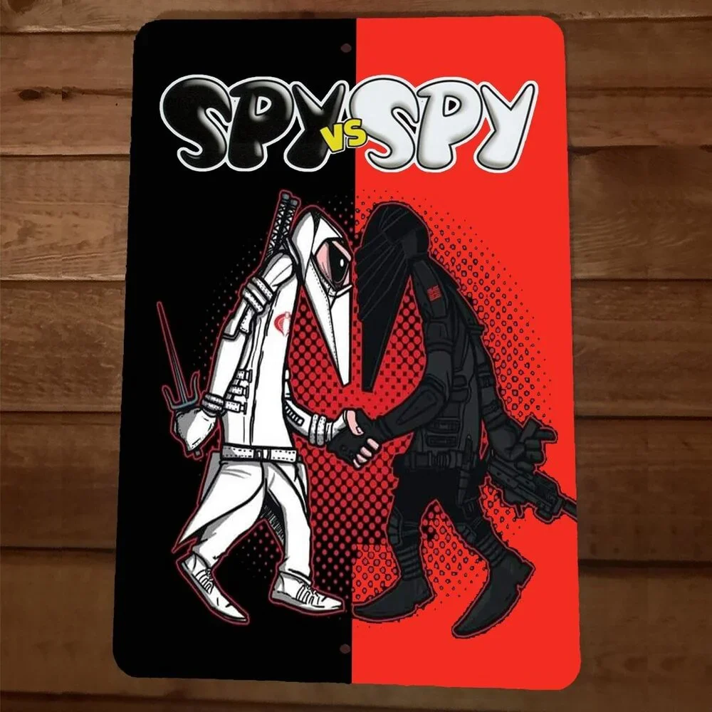 Spy VS Spy GI Joe Storm Shadow Snake Eyes 8x12 Metal Wall‎ Sign